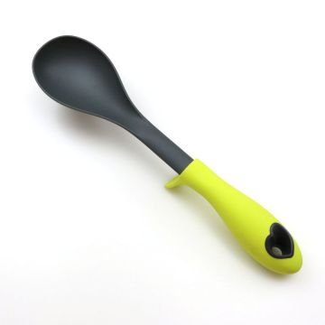 Nonstick Cooking Nylon Solid Spoon With Soft Handle