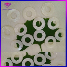 Cream white cabochon donut circle beads shell piece gemstone