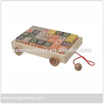 children educational toy wooden blocks of letter and arabic