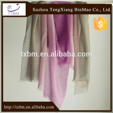 Factory supply gradient colour 100%wool shawl / scarf with fringe