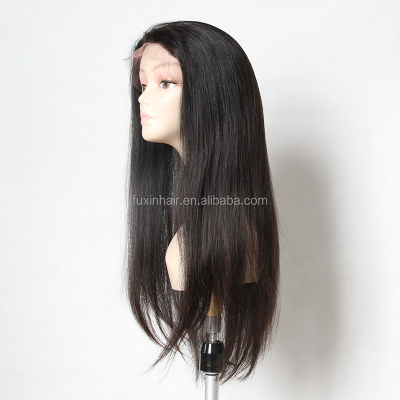 100% Brazilian Virgin Hair Human Hair Full Lace Wig With nature Hair line