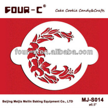 Lily Round cake topper stencil,sugar art stencil,most popular cake tools