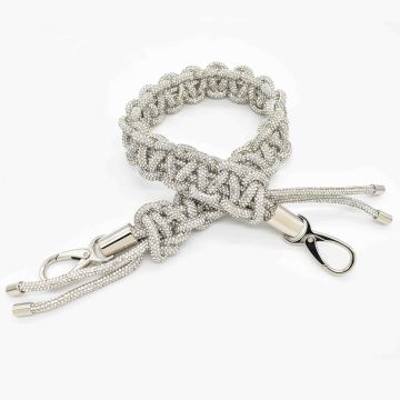 Custom Luxury Crystal Handbag Straps: Replaceable Rhinestone Shoulder Straps