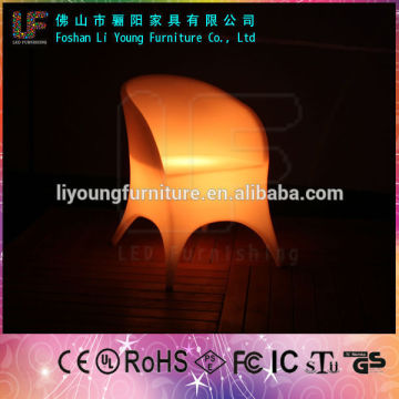 plastic flashing led light color changing chair Molded plastic outdoor furniture illuminated PE plastic outdoor chair