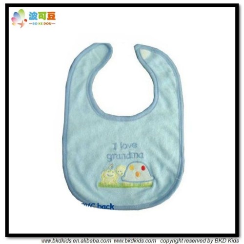 BKD baby blue terry baby bib carters