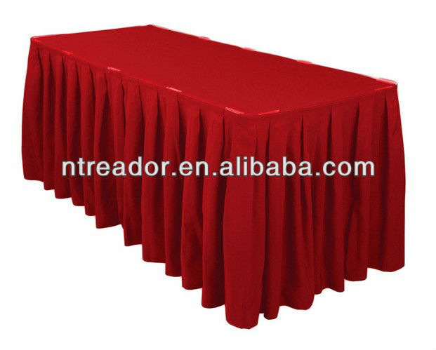 14ft polyester table skirt royal blue