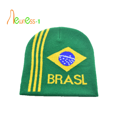 Aangepaste Brasil warme Winter Beanie Hat