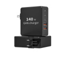 Desktop 140W Gan PD Charger com tela de LED