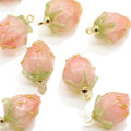 Groothandel Mooie Roze Bloem Resin Charms 3D Diy Craft Klassieke Lantaarn Vormige Home Party Sieraden Ornament Winkel