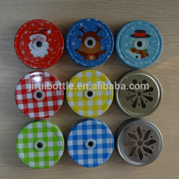 jar lids with hole for mason jar