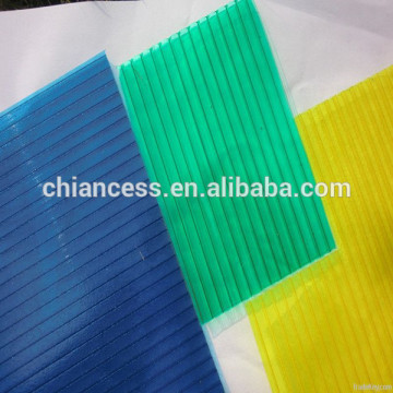 colored flat roofs with Plastic PC Polycarbonate roofing hollow sheets
