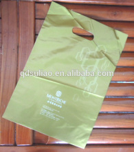 plastic shopping bag die cut bag for shopping can be with patch