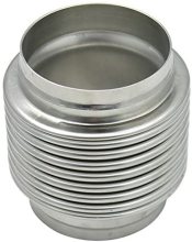 Weld-On Flexible Exhaust Pipe, 2.5 in Inlet, 2.5 in Outlet, 4 in Length