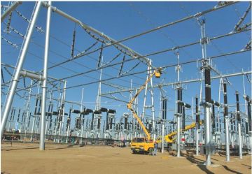 substation steel framework