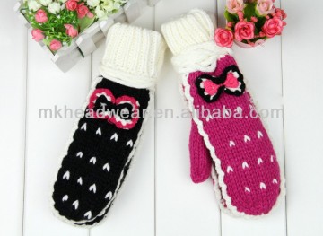 Wholesale Cheap Lovely Winter Knitted Gloves for Ladies