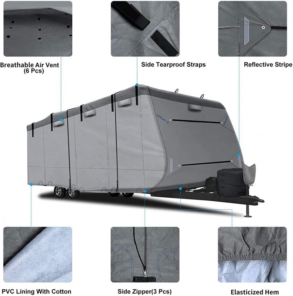 Zware buitenreizen RV Cover Cover Top Anti-UV