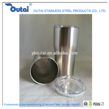 Double wall metal vacuum coffee mug thermos coffee mug thermos tumbler with lid