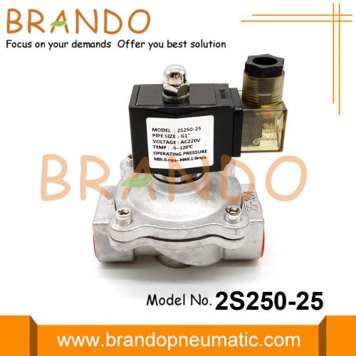 Válvula solenoide de acero inoxidable de 1 pulgada 220 voltios