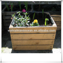 Planter Vintage Rustic French Wooden Apple Crate Garden Flower Display Pot