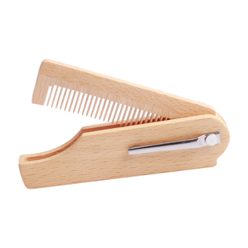 Wholesale Beech Wood Travel Combs: Mini Foldable Wooden Hair and Beard Combs