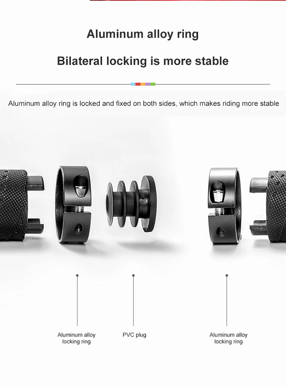 Made in China, Double-Sided Lockable Anti-Skid Shock-Absorbing Bicycle Handlebar, Available in a Variety of Colors