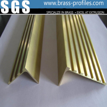 Different Spacing Brass Stair Nosing With Anti Slip Strips