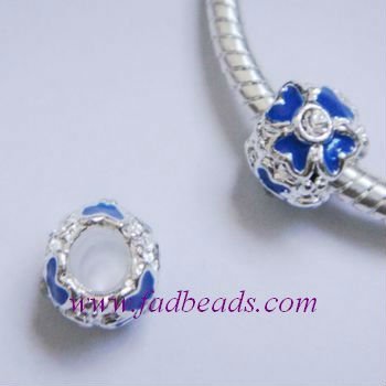 European Enamel Rhinestone Beads