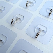 6cm Transparent High-Quality Self-Adhesive Hooks: Strong, Traceless Wall Hooks for Simple Household Use