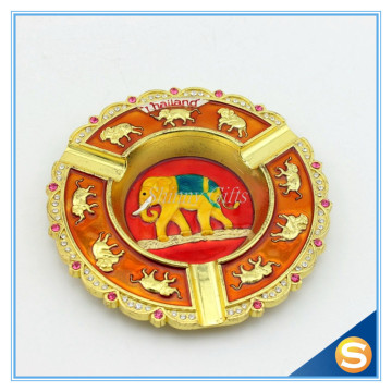 Shinny Gifts Thailand Elephant Desgin Round Shape Personalized Cigarette Ashtray