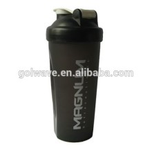 600ml Shake protein water bottle, Plastic shaker bottle with metal ball ,customized protein shaker bottle with mixing ball
