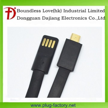 Magnetic Flat USB 2.0 to Micro USB Data Charging cable