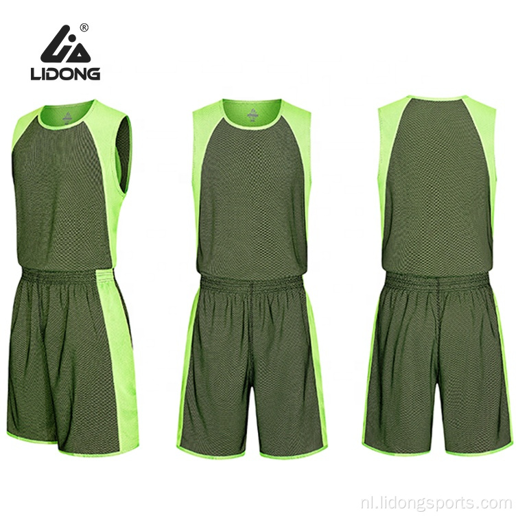 Groothandel ademende sport basketbal jersey set