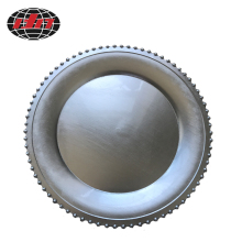 Silver Bead Edge Plastic Charger Plate