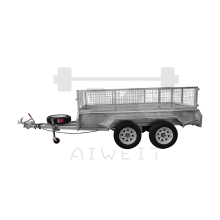 Customized Small Galvanized Box Cage Car Utility Trailer for Farms