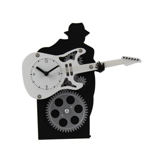 Guitar Playing Gear Desk Clock