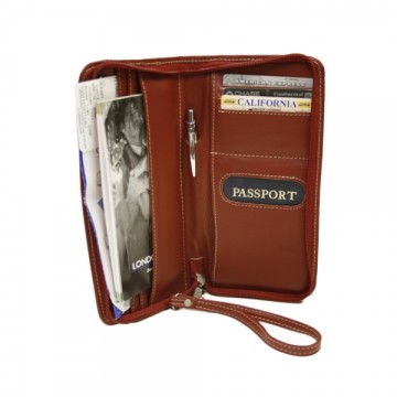 wholesale travel document holder wallet zipper model