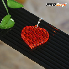 Réfléchissant Hi Vis sécurité Love Heart Keychain