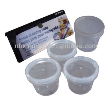 Plastic salad container cup