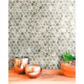 Brown Tans Hexagonal Hot Melt Glass Mosaic Tile