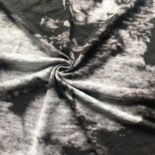 Discharge linen knit print fabric