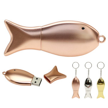 Memoria USB de peces de metal