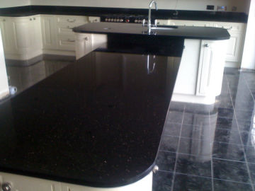 Black Star Galaxy granite kitchen worktop