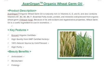 Organic Wheat Germ Oil