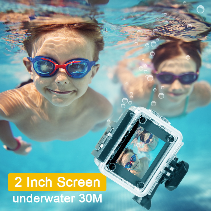 1080P Action Camera Underwater Waterproof Camera 170 Wide Angle WiFi Sports Cam with Batteries and Mounting Accessories Kit