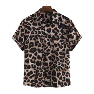 Custom Men's Handsome Leopard Print Shirt