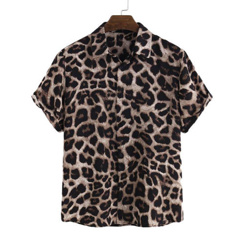 Custom Men's Handsome Leopard Print Shirt