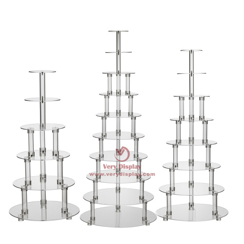 Acrylic wedding cake display stand