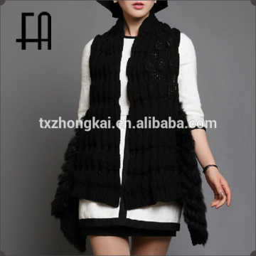 Factory direct wholesale price rabbit wool knit vest /rabbit knitted vest with wool