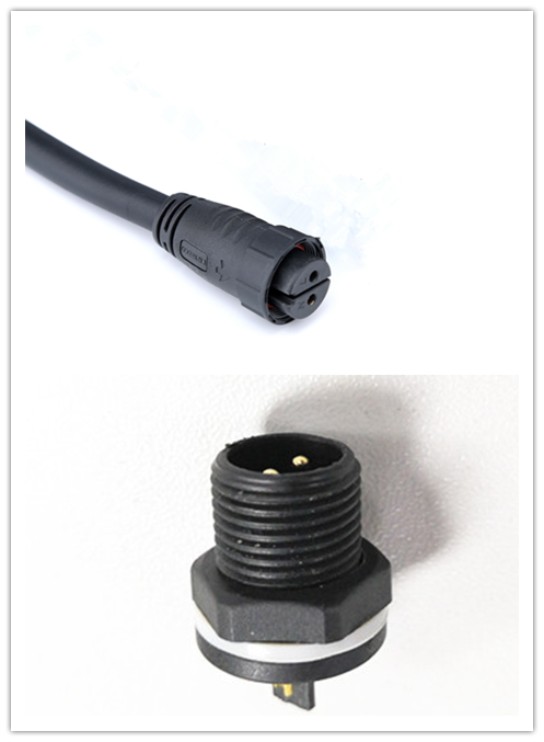 Nylon Female front panel mount to male plug waterproof m12 electrical connector 2-8 pins wire to board connector