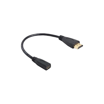 Micro HDMI Socket Female to HDMI Male Cable